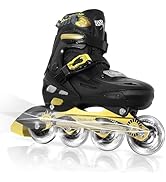 Nattork Kids Inline Skates Cool Racing Car Decorations for Boys Girls Kids, 4 Sizes Adjustable Qu...