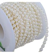 PMLAND Spools of 3mm Artificial White Pearls (25 Ft)