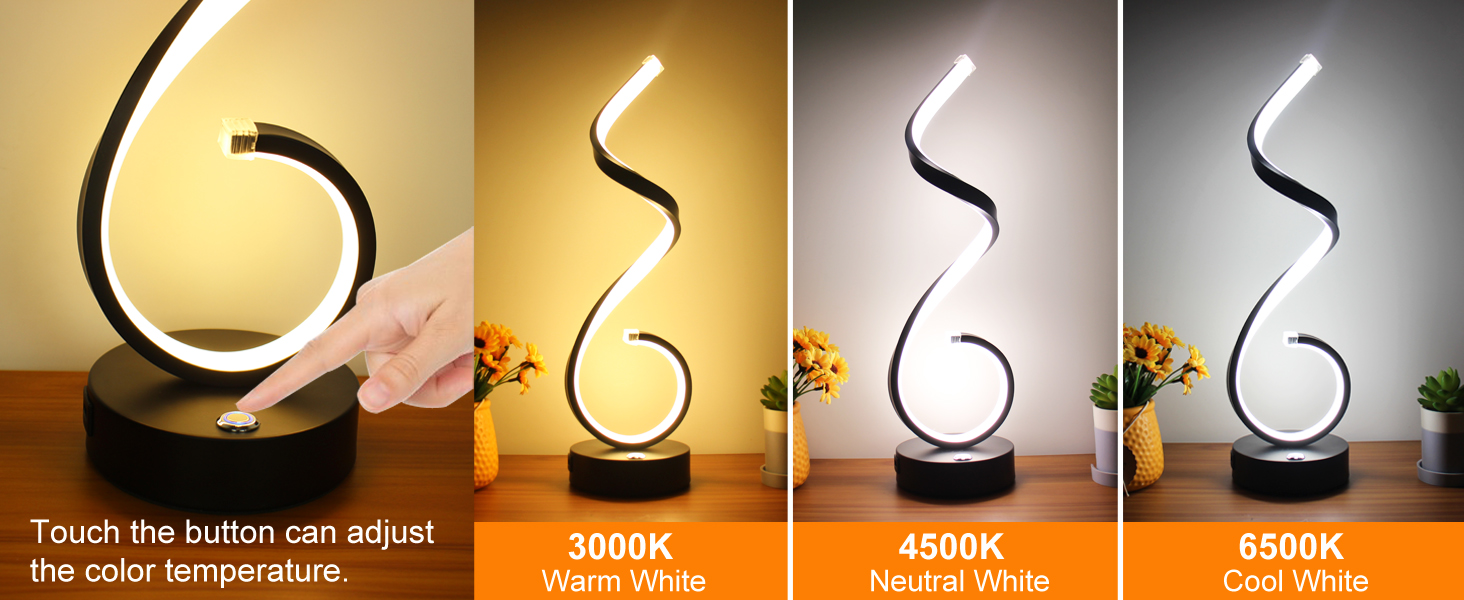 spiral table lamp
