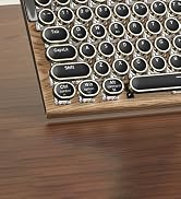 Retro Typewriter Keyboard Wireless Mechanical Keyboard, 83-Key Blue Switches Bluetooth 5.0 Vintag...