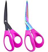 SCAIKTIG 8.5“ Bent Fabric Scissors All Purpose Sharp Heavy Duty, Bent Shears for Sewing Crafting ...