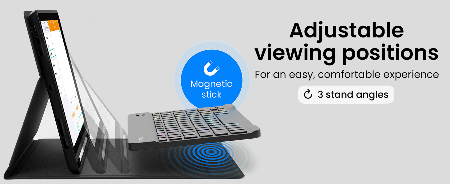 Adjustable viewing positions, For an easy, comfortable experience