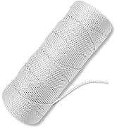 White Mason Line String Line - #18 Braided Nylon String - 500 Ft Length - Nylon Twine for Gardeni...