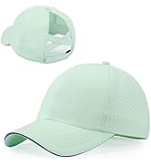 Little Girls Criss Cross Ponytail Hat Toddler Reflective Baseball Cap Kids Quick Dry Summer Sport...