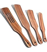 Spurtle Set, Natural Acacia Wooden Kitchen Utensils Set of 4, Wooden Spoons Utensils for Cooking,...
