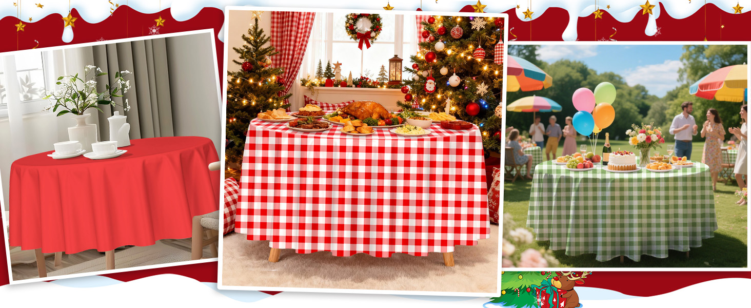 round tablecloth disposable checkered table cloths gingham round disposable party plastic tablecloth