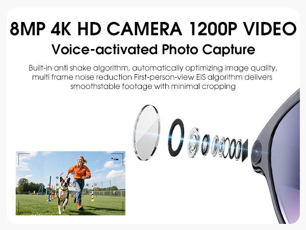smart glasses with camera 4K,video recording camera glasses 4k with audio,ai sunglasses with camera