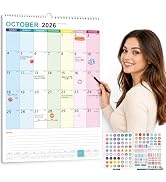 Large Wall Calendar 2027-2028 Hanging Calendar Oct 2026 - Jun 2028 15"x22" | 21 Month Extra Large...