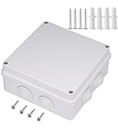 Zulkit Junction Box ABS Plastic Dustproof Waterproof IP65 Universal Electrical Boxes Project Encl...