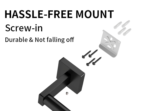 black hand towel holder