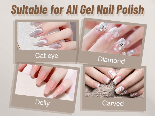 Suitable for all gel nail polishes