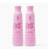 V&Co. Beauty Curly Hair Shampoo & Conditioner Set (12 Oz. Each) with Peptide Technology, Enhances...