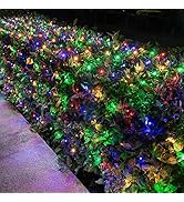 Lomotech 12ft x 5ft 360 LED Connectable Christmas Net Lights, 8 Modes Low Voltage Mesh Fairy Stri...