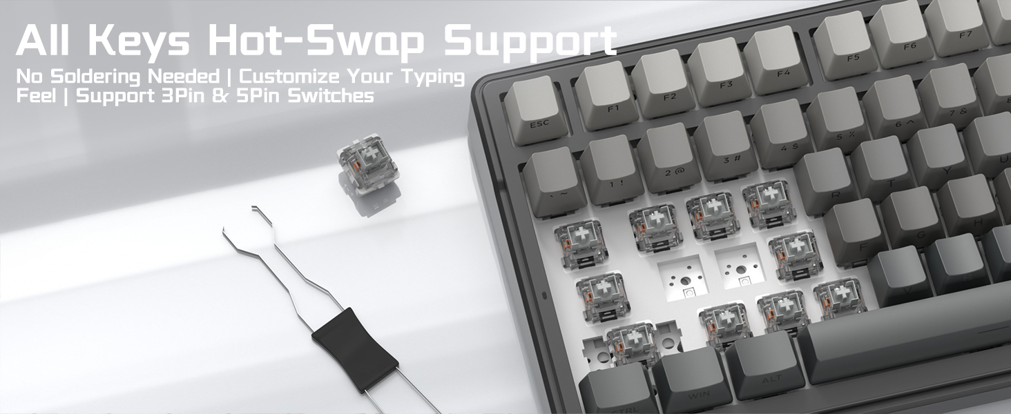 linear switches wireless mechanical keyboard for smooth typing for work
