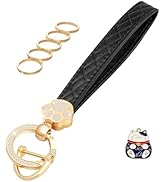 OHKYOOT Wristlet Keychain,Wrist Lanyard Cute Car Key Chain Cat Lover Gifts for Women Men