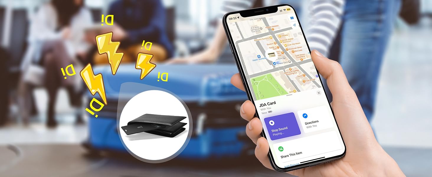 Bluetooth Wallet Finder Thin Finder for Wallet Smart Tags Wallet Tracker Card Tracker for Wallet