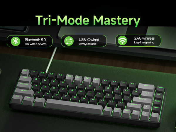 60% wireless mechanical gaming keyboard