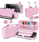 TIKOdirect Carrying Case for Switch 2, Portable Case with 24 Game Card Slots, Wrist Strap, Should...
