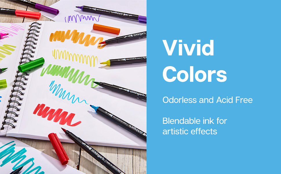 PRO Twin-Tip Brush Pens 24 Colors