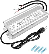 12V 500W LED Power Supply, IP67 Waterproof LED Driver, Low Voltage Transformer, AC 90-140V to DC ...