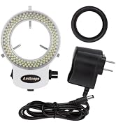 AmScope LED-144W-ZK White Adjustable 144 LED Ring Light Illuminator for Stereo Microscope & Camera