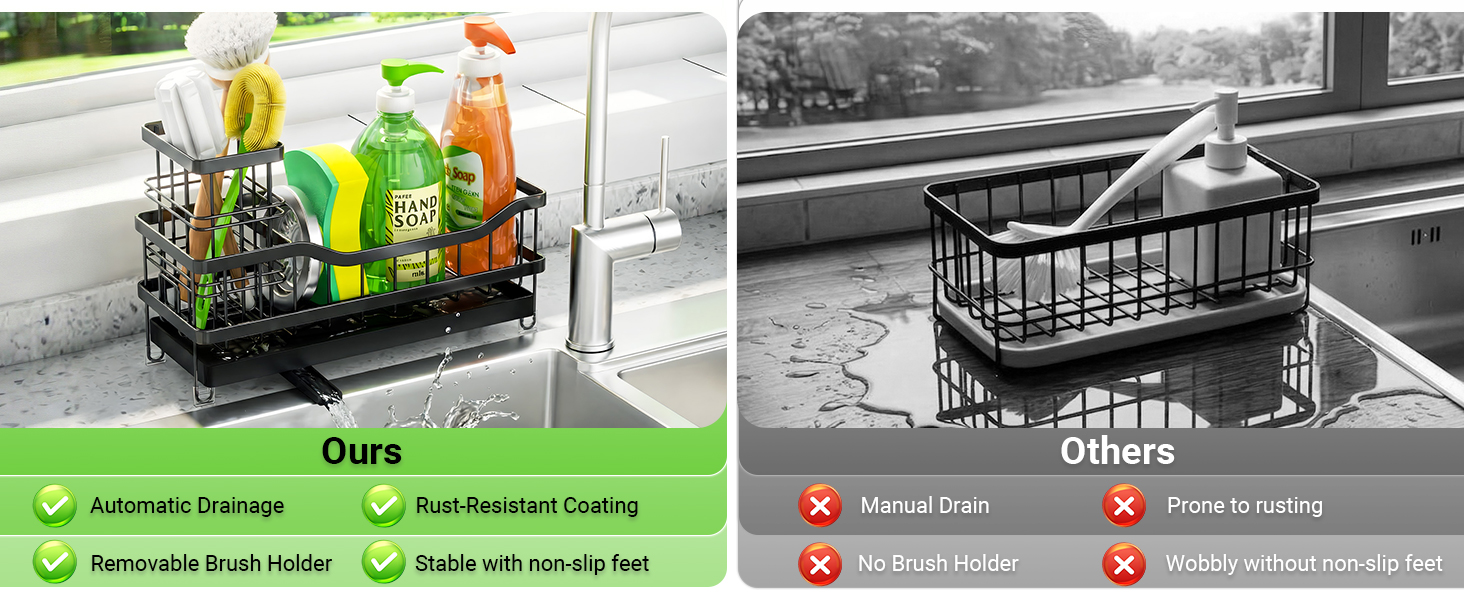 sponge holder for kitchen sink