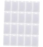 KALLORY 30 Pack Clear Plastic ID Badge Holders, Vertical Name Tag Holders | with Clamshell Design...