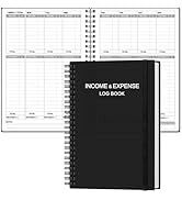 Heveboik Income & Expense Log Book - A5 Income and Expense Tracker for Small Business, Accounting...