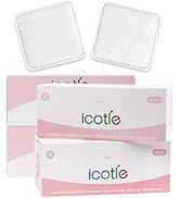 Square Cotton Pads 240 Count, Triple-Layer Design, Lint-Free & Durable, Dual-Sided Textured and S...