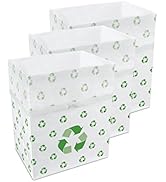 Clean Cubes 13 Gallon Disposable Trash Cans (3-Pack). Reusable Garbage and Recycling Bins for Par...
