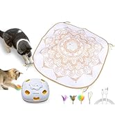 ORSDA Cat Toy, Chargeable 4-in-1 Interactive Kitten Toys for Indoor Cats Self Play, Hide and Seek...