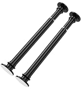 XIQIYY 2Pack Small Tension Rods 16 to 26 Inch Adjustable Spring Curtain Rods Short Shower Rods No...
