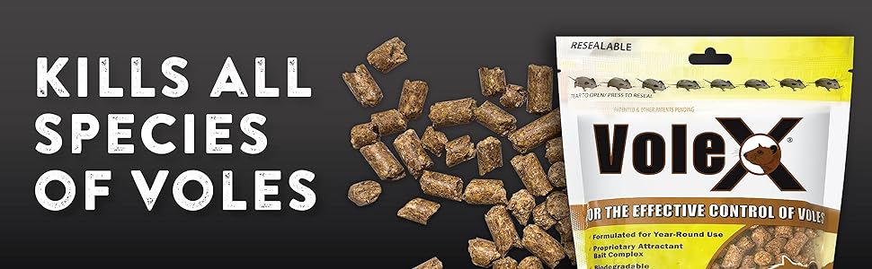 VoleX helps eliminate odor & evidence of voles.