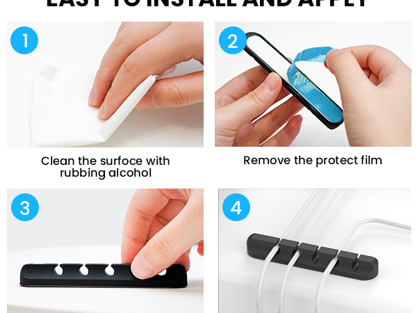 Cable Clips Cord Holders Cable Organizer Self Adhesive Cord Keeper for Desktop Organizing USB Cable