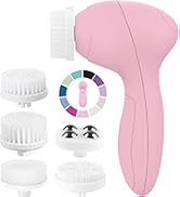 facial cleansing brush face scrubber rose quartz