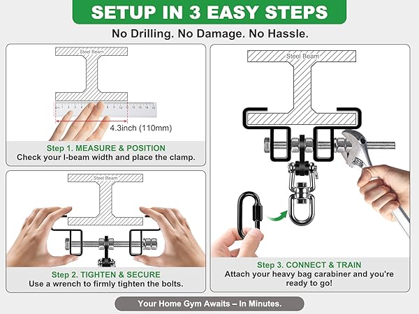 Heavy Duty Steel Beam Clamp