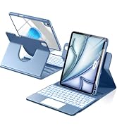 Hamile for iPad Air 11-inch & Air 5/4th Generation Case with Keyboard - 360 | Rotation Detachable...