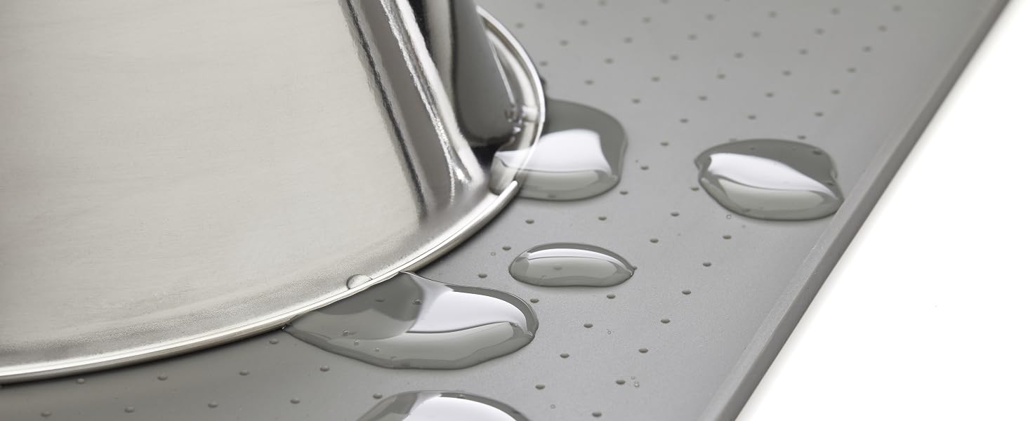 Waterproof Raised Edge BPA Free Silicone Pet Feeding Mat, Dog Cat Food Mats