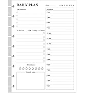 Classic Size Discbound Daily Planner Refill Paper, 9-Disc Discbound Pre-punched Happy Planners In...