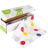 KAshack 54 in X 32.8 Ft Plastic Table Cloth Roll Disposable Colorful Balloons Tablecloth with Sli...