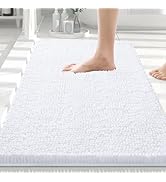 Smiry Luxury Chenille Bathroom Rugs 30x20, Extra Soft and Absorbent Shaggy Bath Mat, Machine Wash...