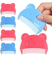 Toyvian 6 Pcs Cradle Cap Combs: Cradle Cap Brush, Plastic Cute Bear Shaped Baby Hair Combs - Doub...