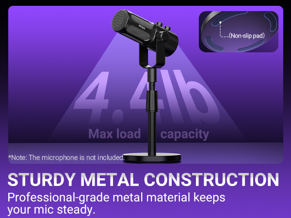 sturdy metal construction