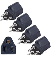 PLIS 6-15P to 5-15R US Plug Adapter,Electrical Converter,3Prong,110V / 120V to 220V / 240V,15A,Bl...
