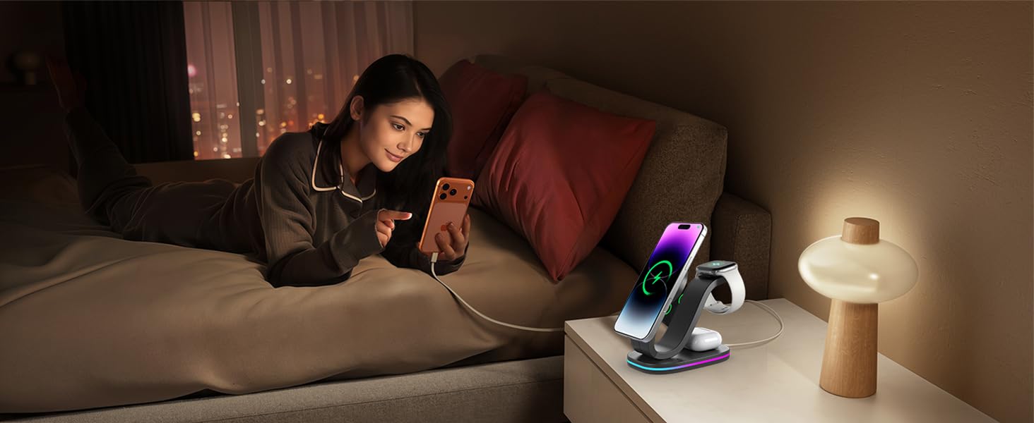 iphone and airpod charging station wireless iphone charger fast charging