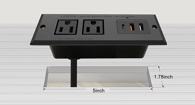 Recessed Power Strip USB C
