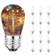 Svater S14 LED Bulbs for Outdoor String Light, E26 Base Shatterproof Replacement Bulbs, 1W Bulb E...