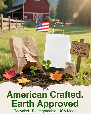 Green paper bags