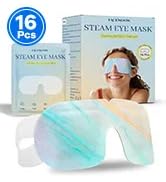 Self Heating Steam Eye Masks: 16 Packs Disposable Moist Heated Masks for Dry Eyes, Digital Eye St...