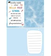 WALENGIF Graduation Gift Card for Middle School Students Hello High School Congratulations Card
